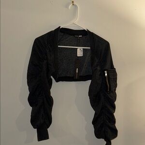 Fashion Nova Black Cropped Jacket